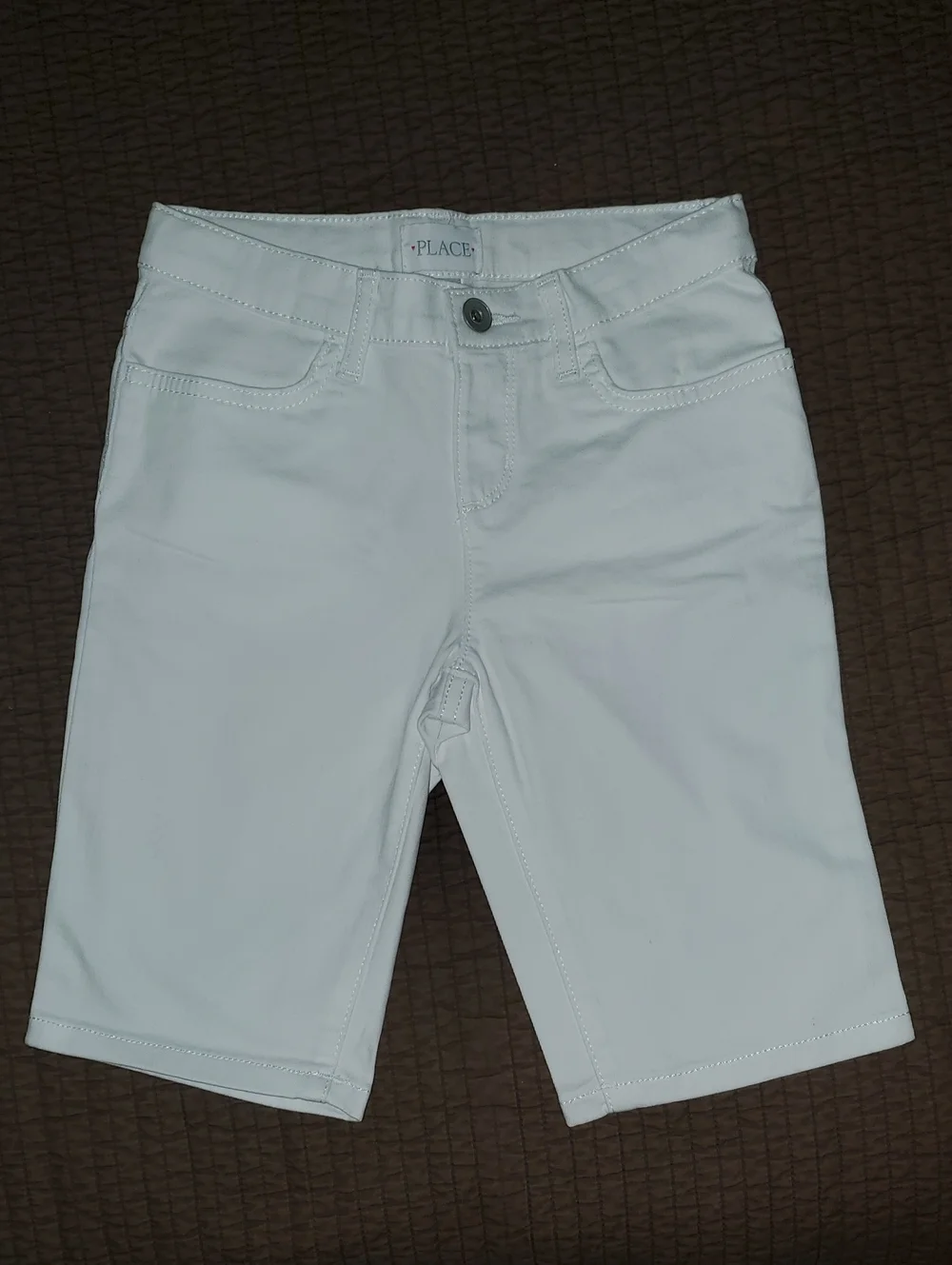 Children's Place Bermuda Denim Shorts - White Size 8